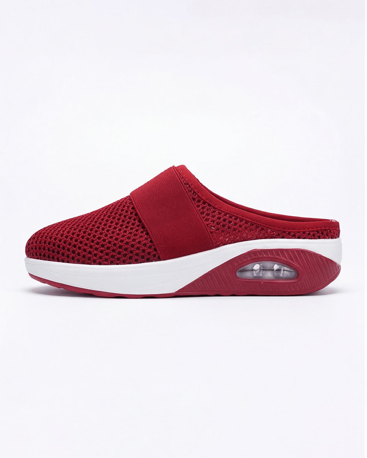 Damen Mule-Sneaker mit Stretchriemen – Slipper in Strickoptik