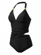 Damen-Tankini-Set mit Neckholder-Ausschnitt und High-Waist-Slip