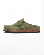 Damen Pantoletten im Loafer-Stil – mit Schnallenriemen