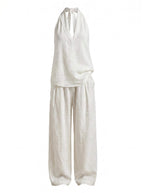 Damen-Set mit Neckholder-Top und weiter Hose