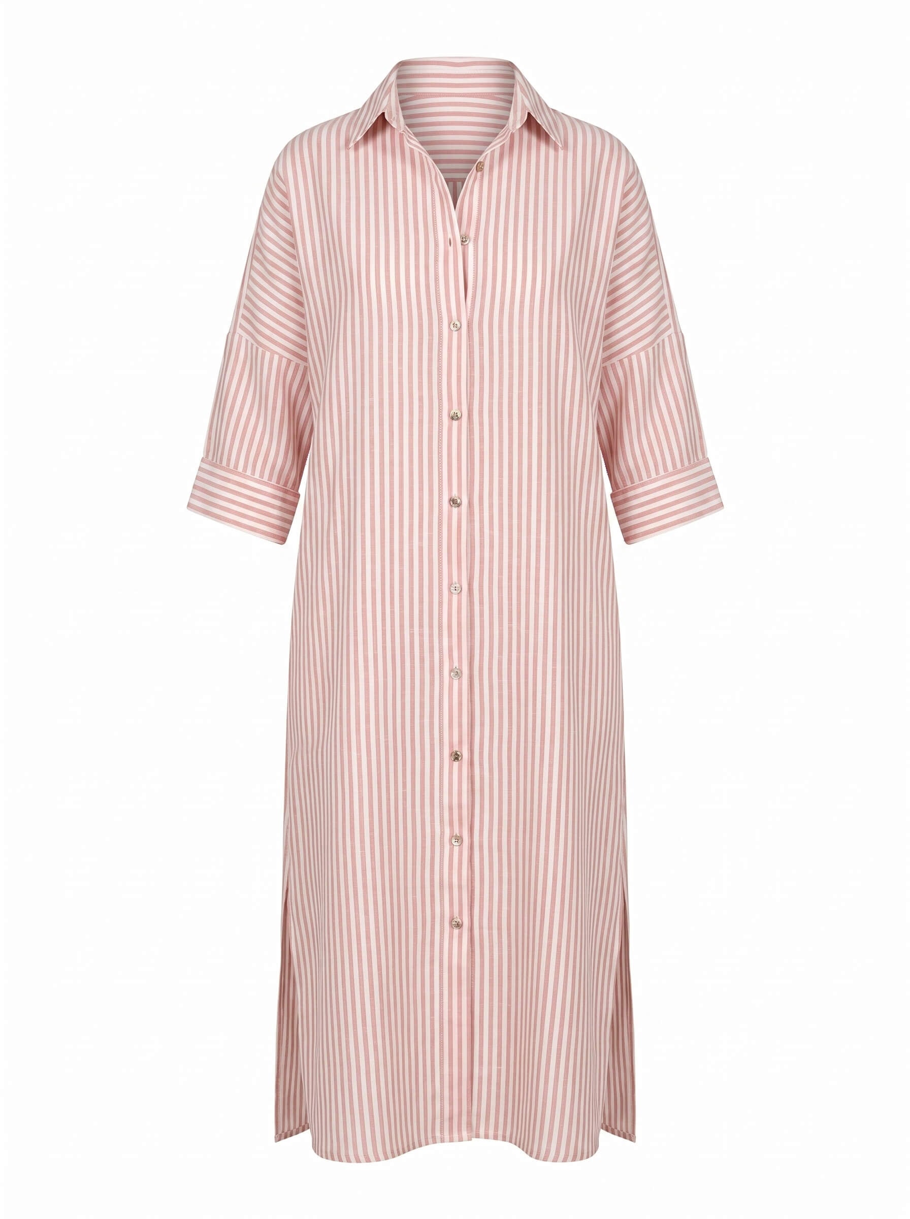Gestreiftes Damen-Hemdblusenkleid – Leicht & Mühelos Elegant
