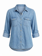 Damen Oversized Denim Hemd