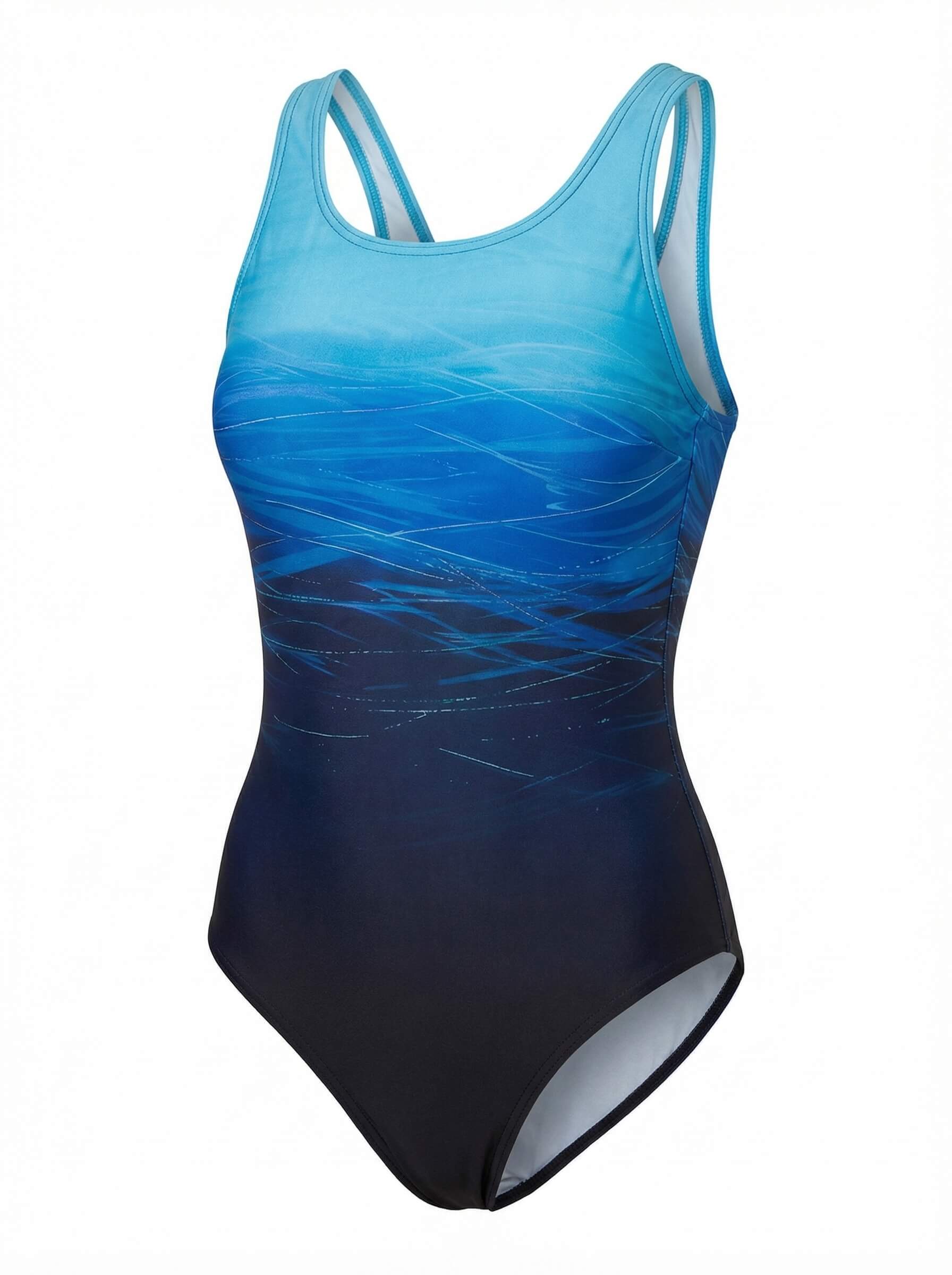 Damen Badeanzug – Sportlicher Einteiler mit Rückendetail