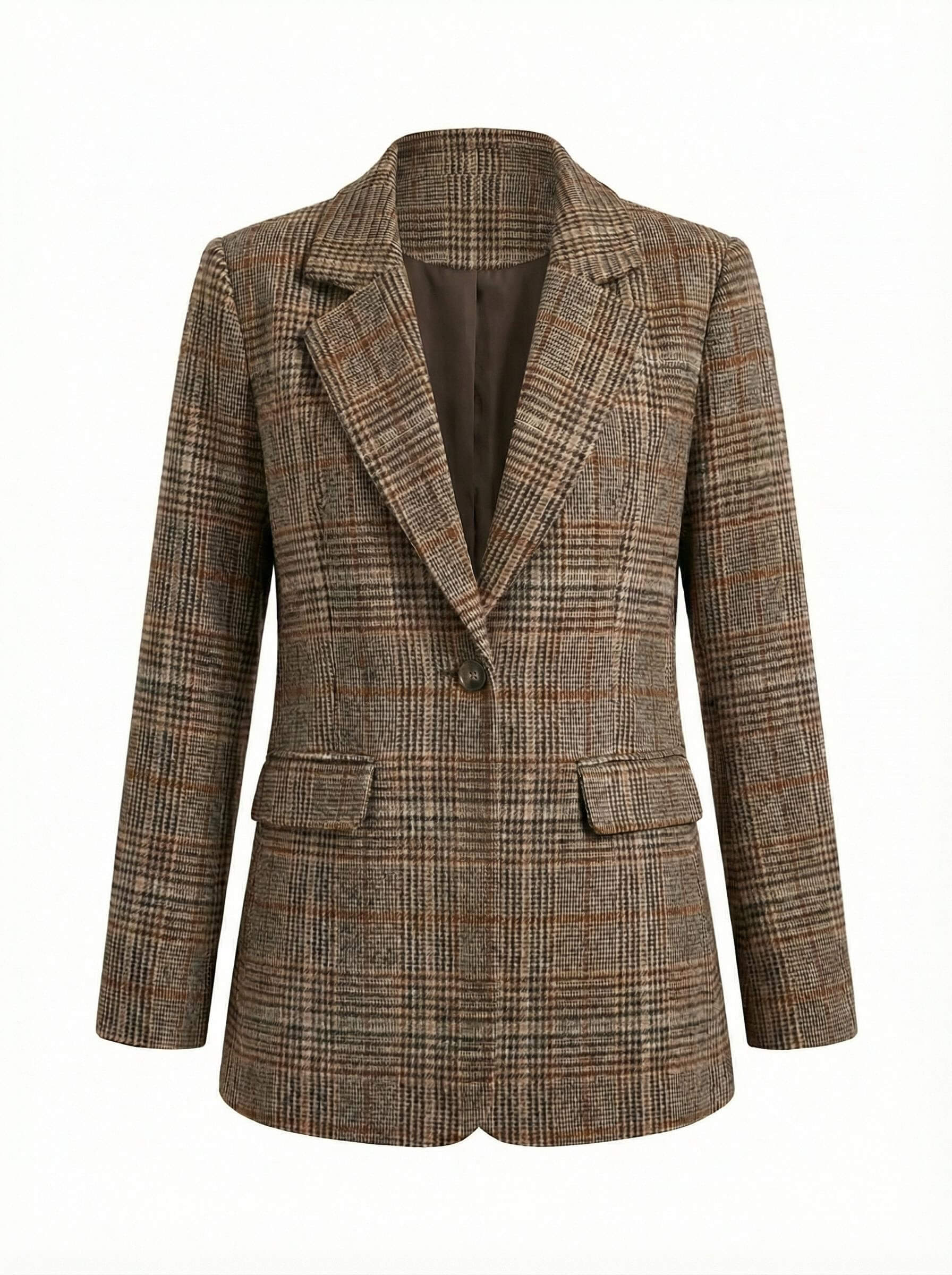 Damen Karierter Blazer – Taillierte Passform & Zeitlose Eleganz