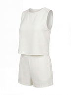 Damen Set – Ärmelloses Top & Shorts Zweiteiler