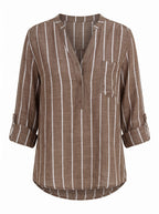 Damen Sommerbluse mit Streifen – Leichter & Müheloser Stil