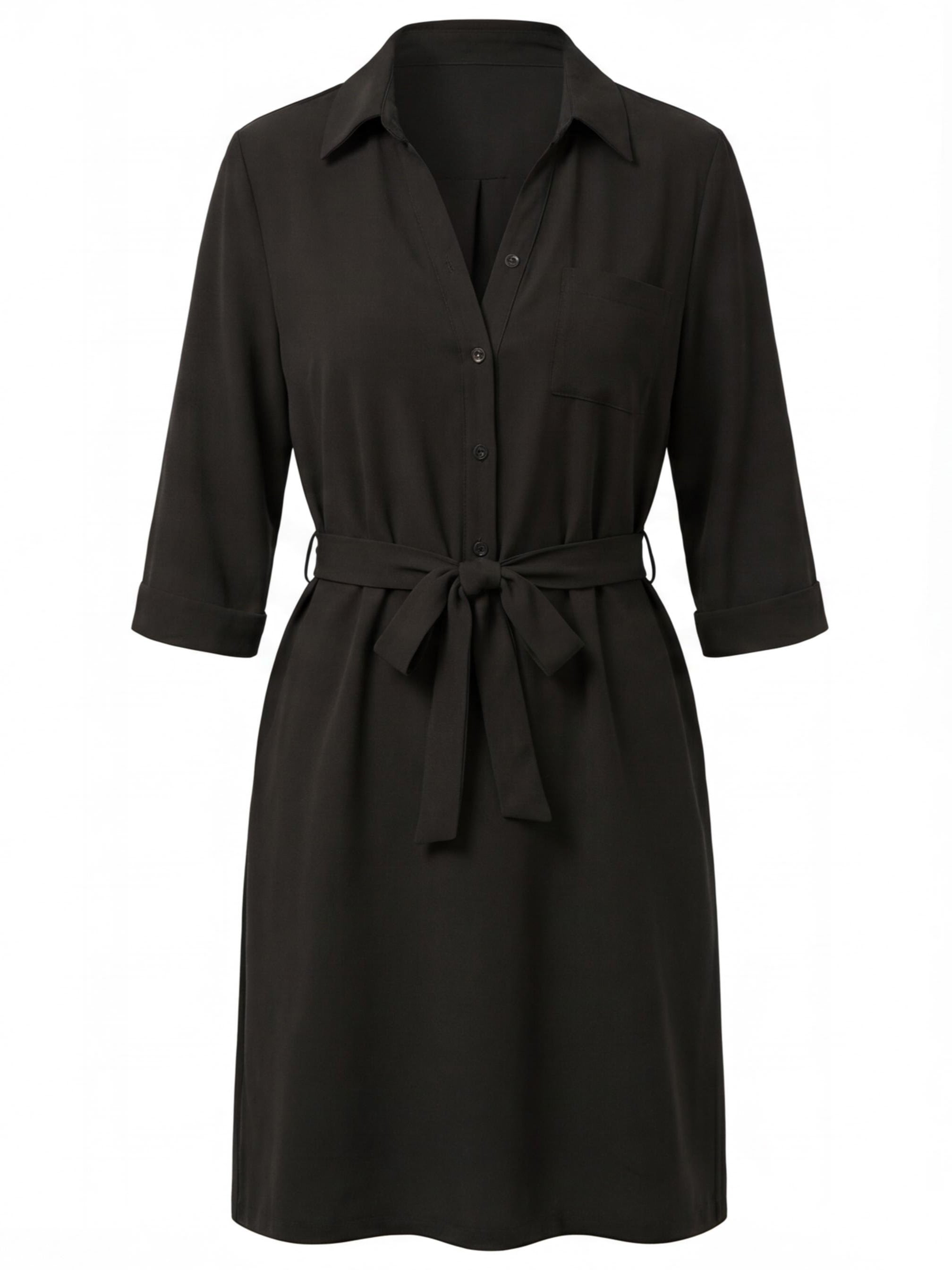 Damen Kleid – Lässiges Hemdblusenkleid für Tag und Abend