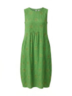 Besticktes ärmelloses Midi-Kleid für Damen