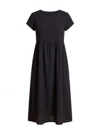Damen Kleid – Midi Kleid mit Rundhalsausschnitt und Lockerer Passform