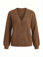 Damen Strickcardigan – Eleganter V-Ausschnitt & Angenehmer Stretch-Komfort