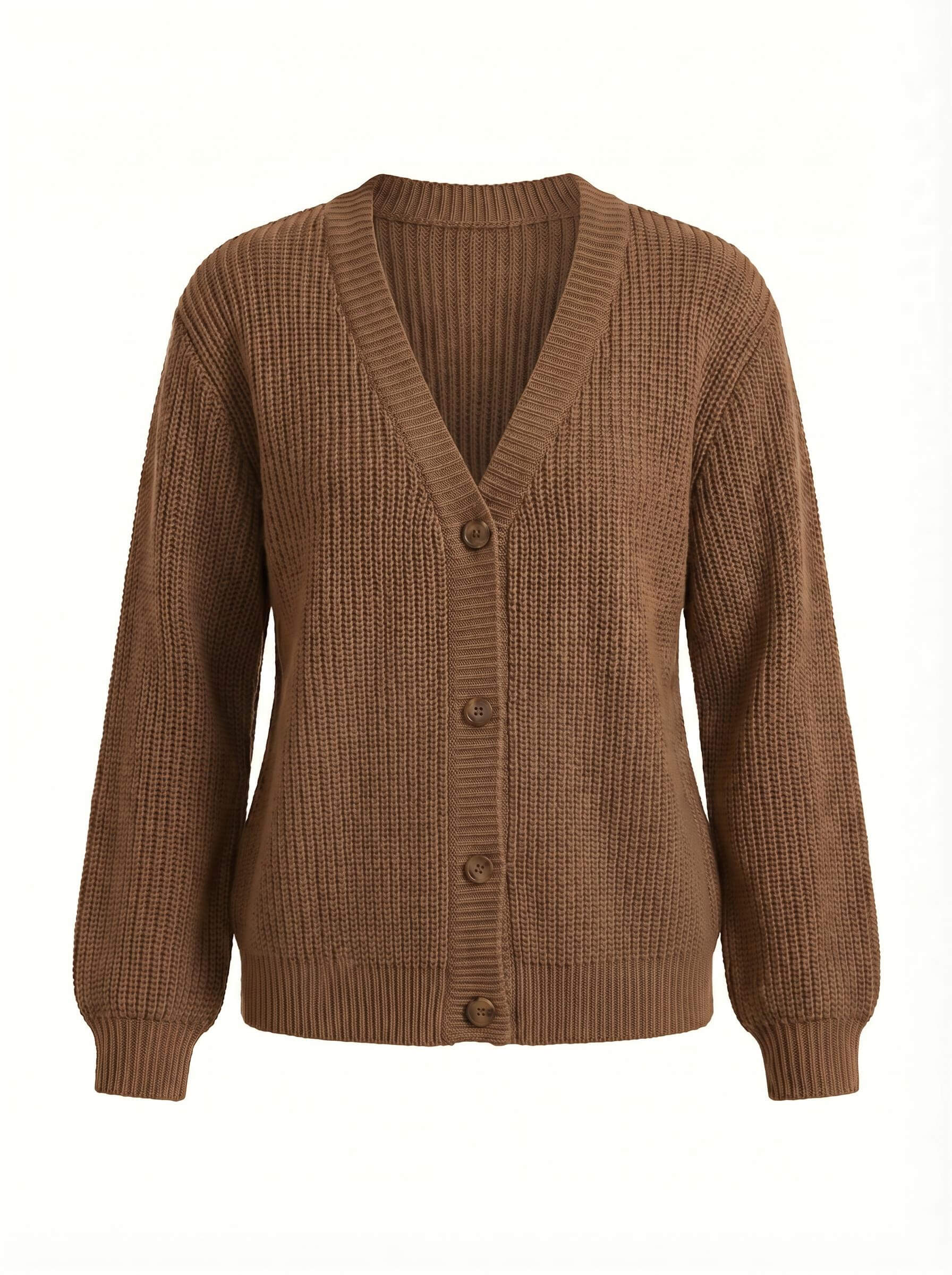 Damen Strickcardigan – Eleganter V-Ausschnitt & Angenehmer Stretch-Komfort