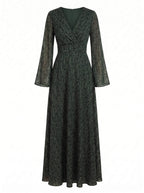 Boho Damen-Maxikleid mit Schimmer