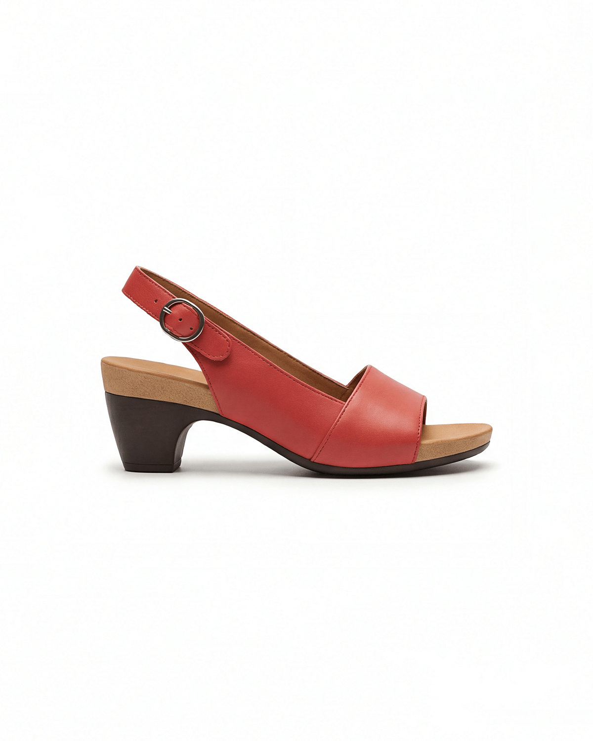 Damen Sandalen mit Blockabsatz – Minimalistisches Slingback-Design