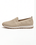 Dame fritidssneakers med gummisål – strik slip-on