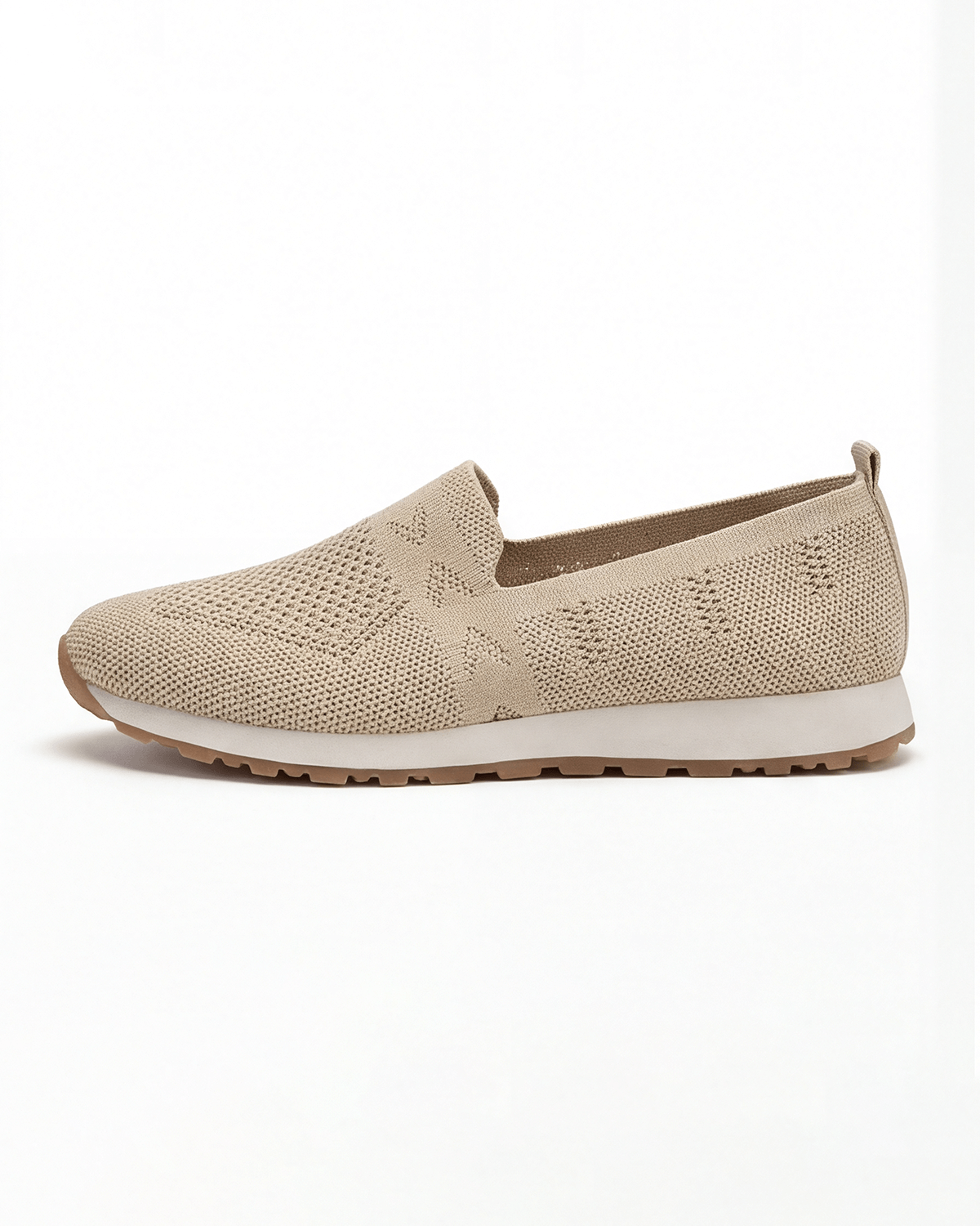 Damen Freizeit-Sneaker mit Gummisohle – Strick Slip-On