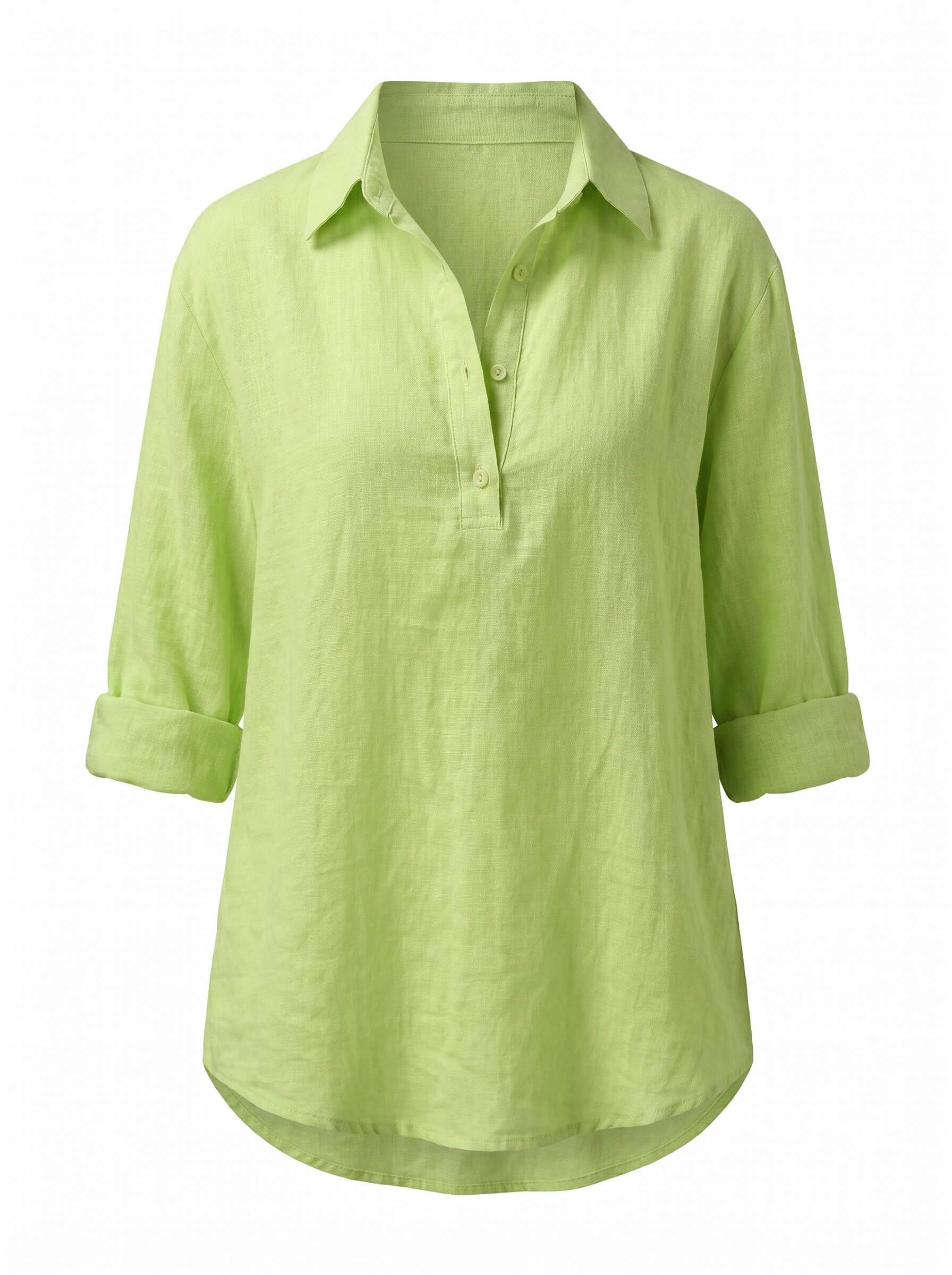 Damenbluse mit Kragen und Knopfdetails