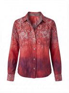 Damenbluse – Vintage Blumenbluse mit Print