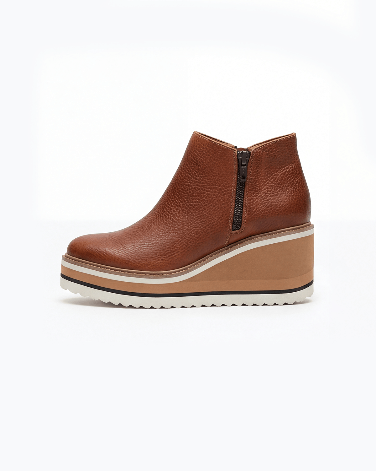 Botines de plataforma para mujer: con cremallera lateral