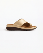 Damen Slide-Sandalen mit Zehenschlaufe – Plateausohle