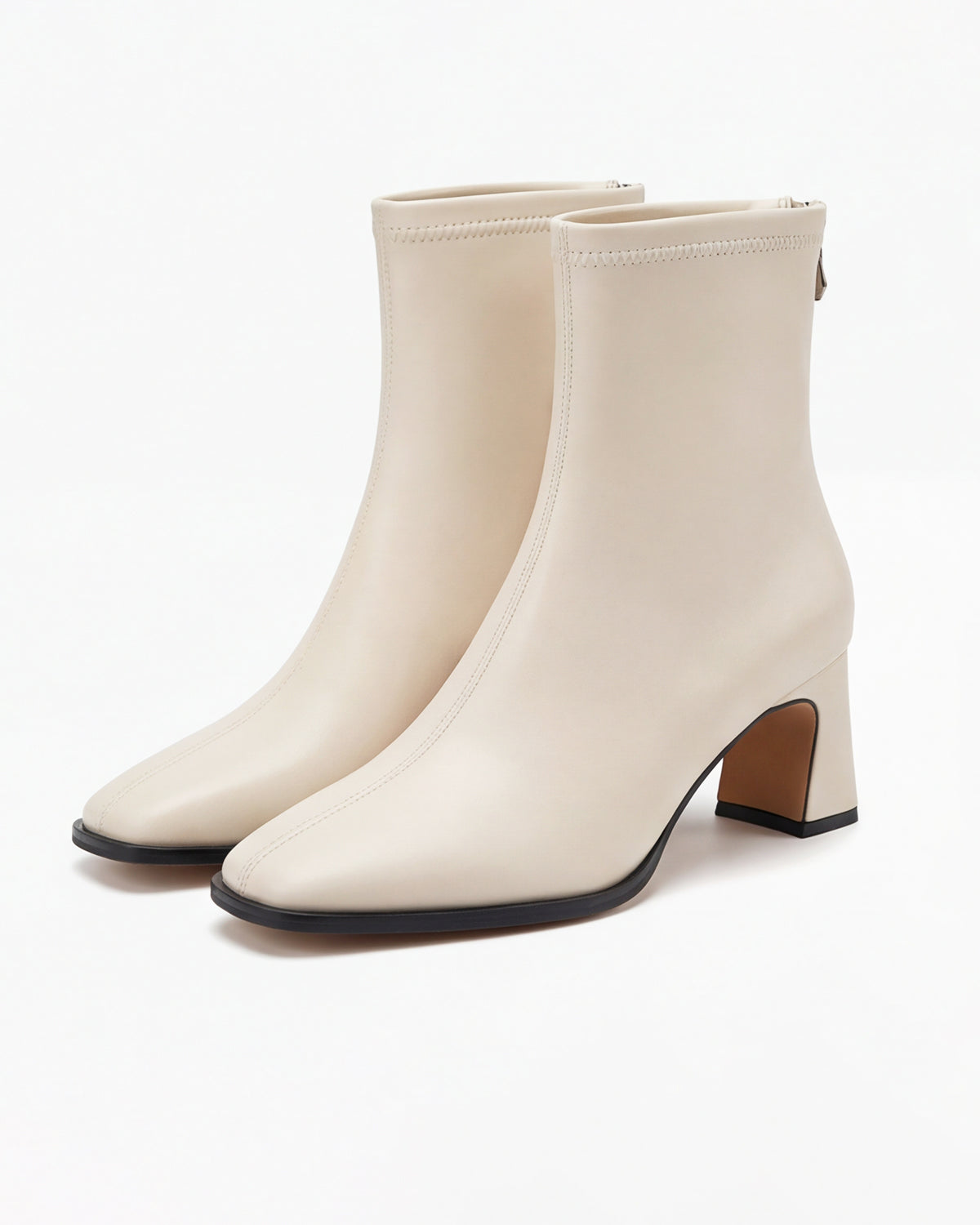 Damen Stiefeletten mit Blockabsatz – Eckige Zehenpartie