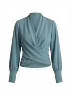 Damenbluse – Taillierte Bluse mit Puffärmeln