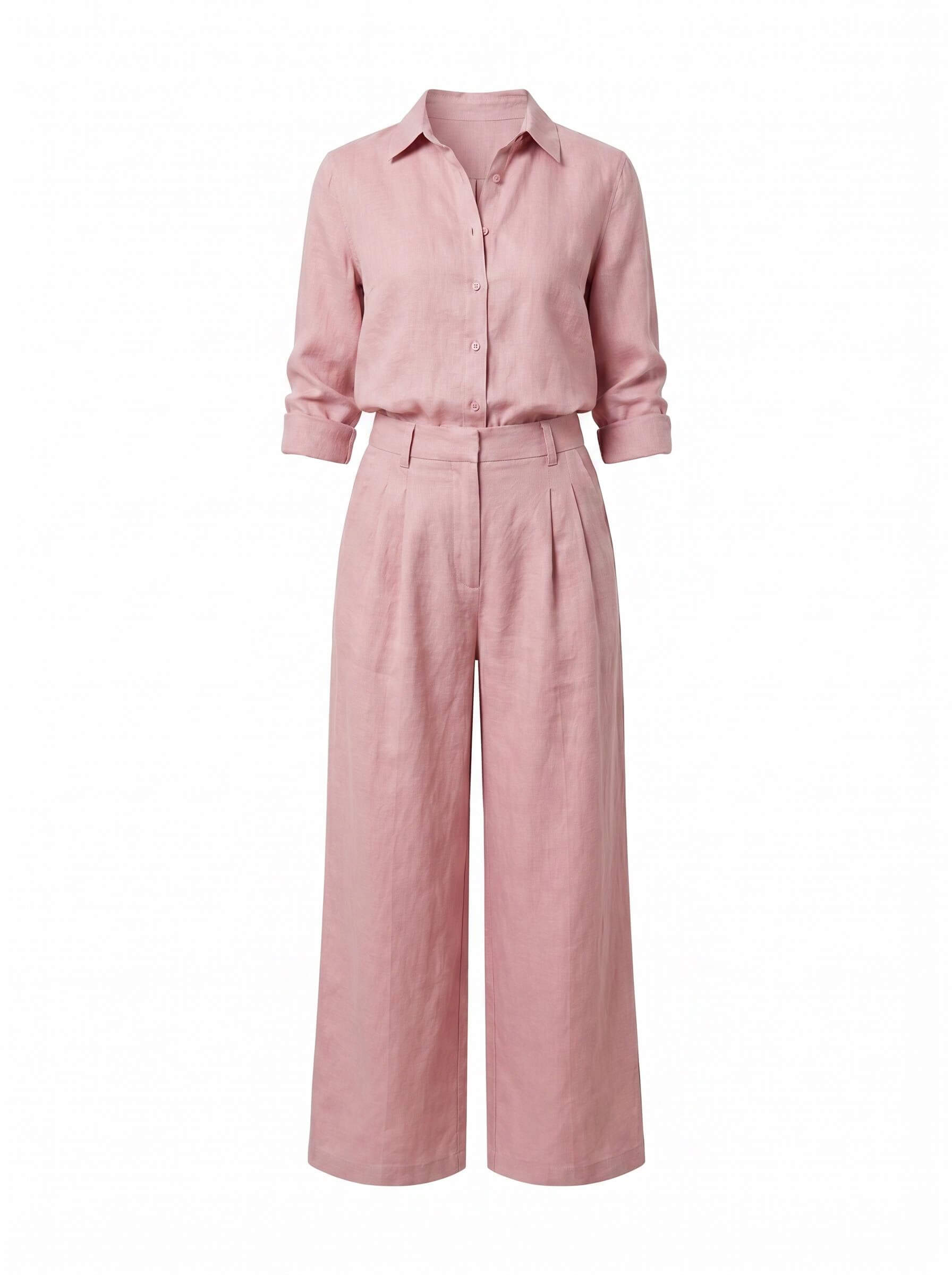 Damen-Set mit Hemdbluse und weiter Hose