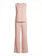 Damen Jumpsuit – Ärmelloser Eleganter Overall mit Weitem Bein