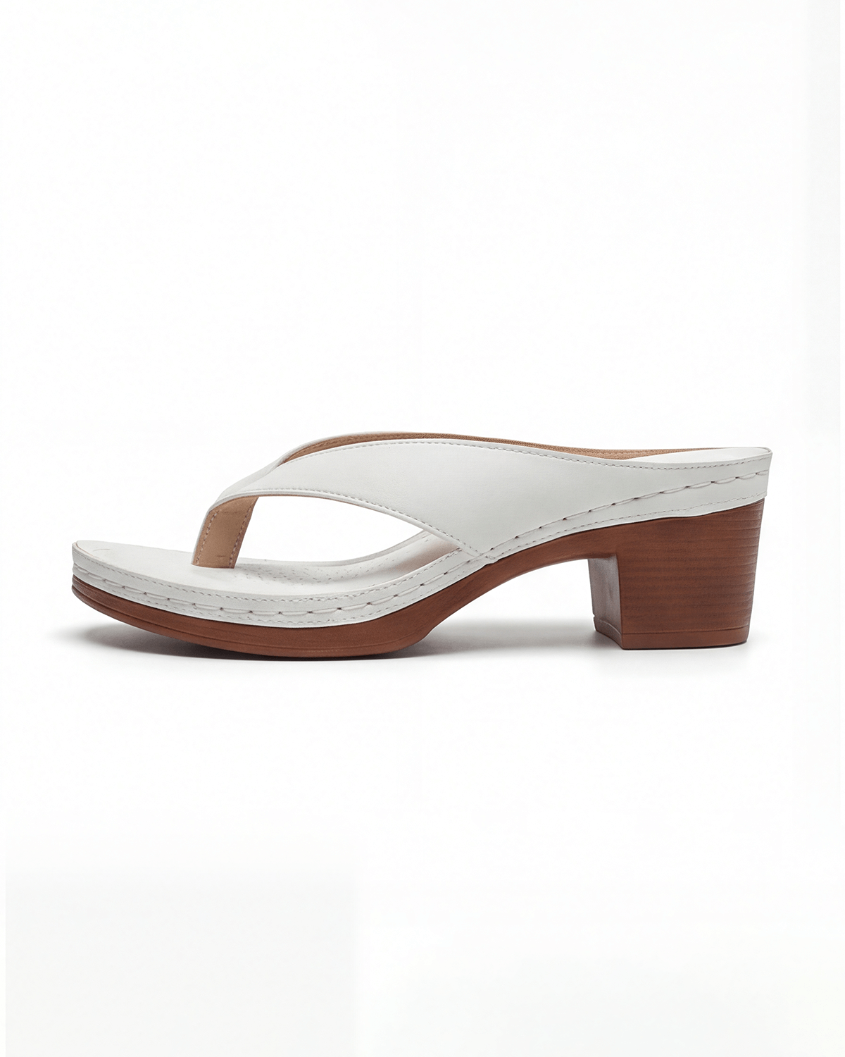 Damen Sandalen mit Blockabsatz und Zehensteg