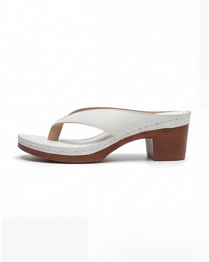 Damen Sandalen mit Blockabsatz und Zehensteg