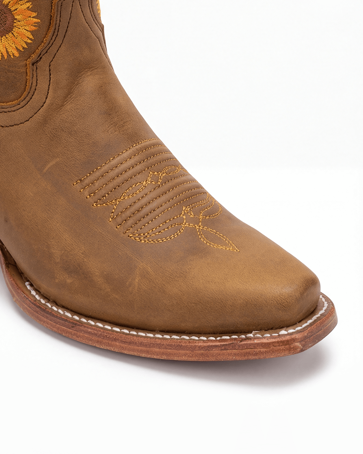 Botas camperas para mujer: con bordado de girasoles