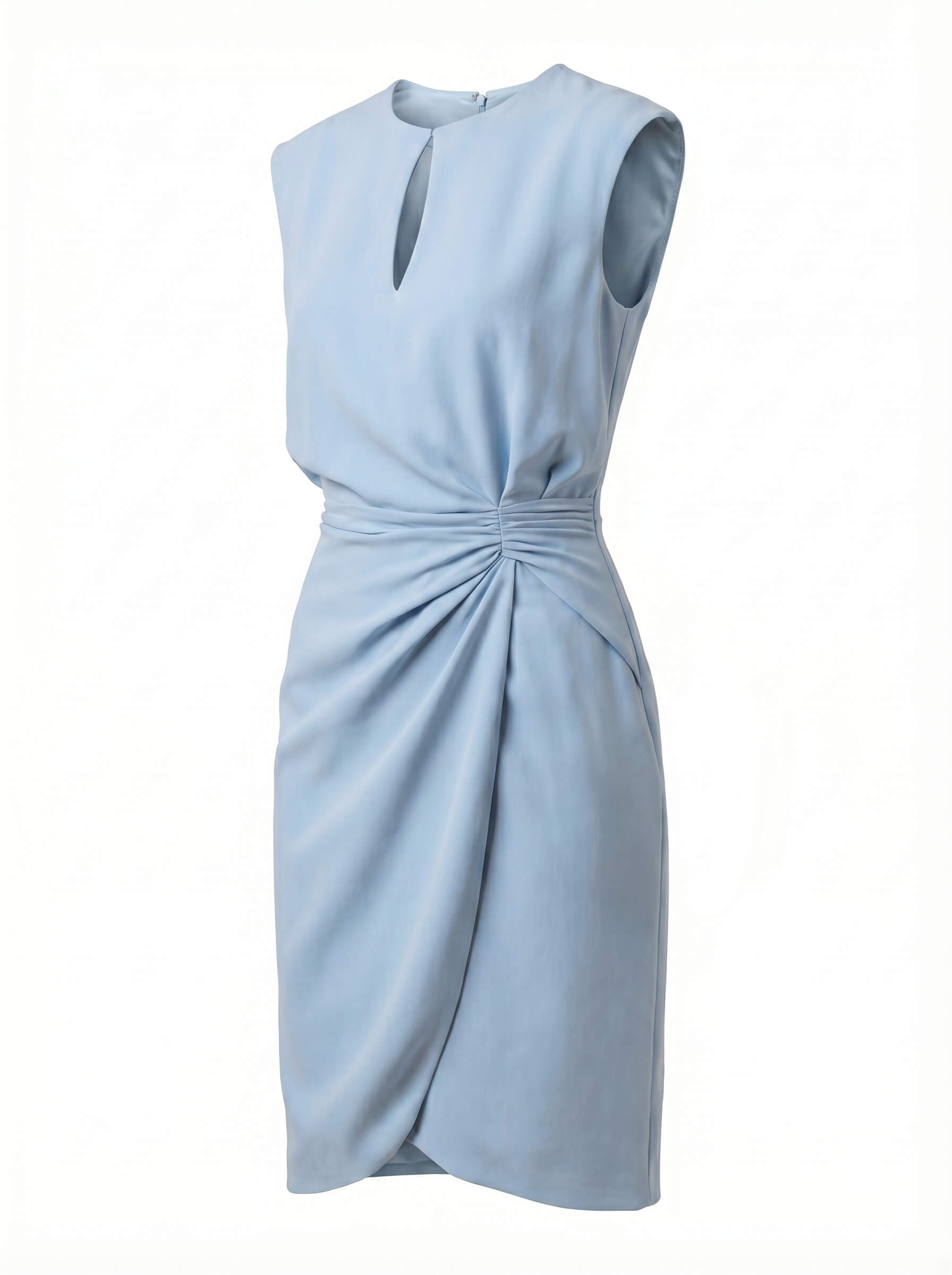 Elegantes Damen Midi-Cocktailkleid mit Keyhole-Ausschnitt