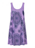 Damen Kleid – Ärmelloses Leichtes Sommerkleid mit Print