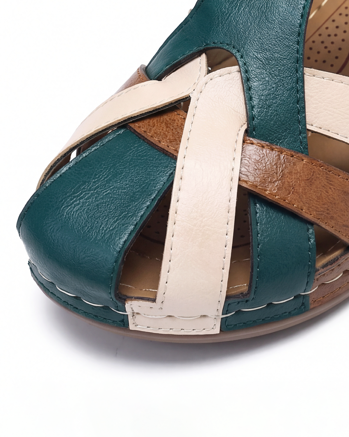 Damen Komfort Colorblock Sandalen mit Cutout