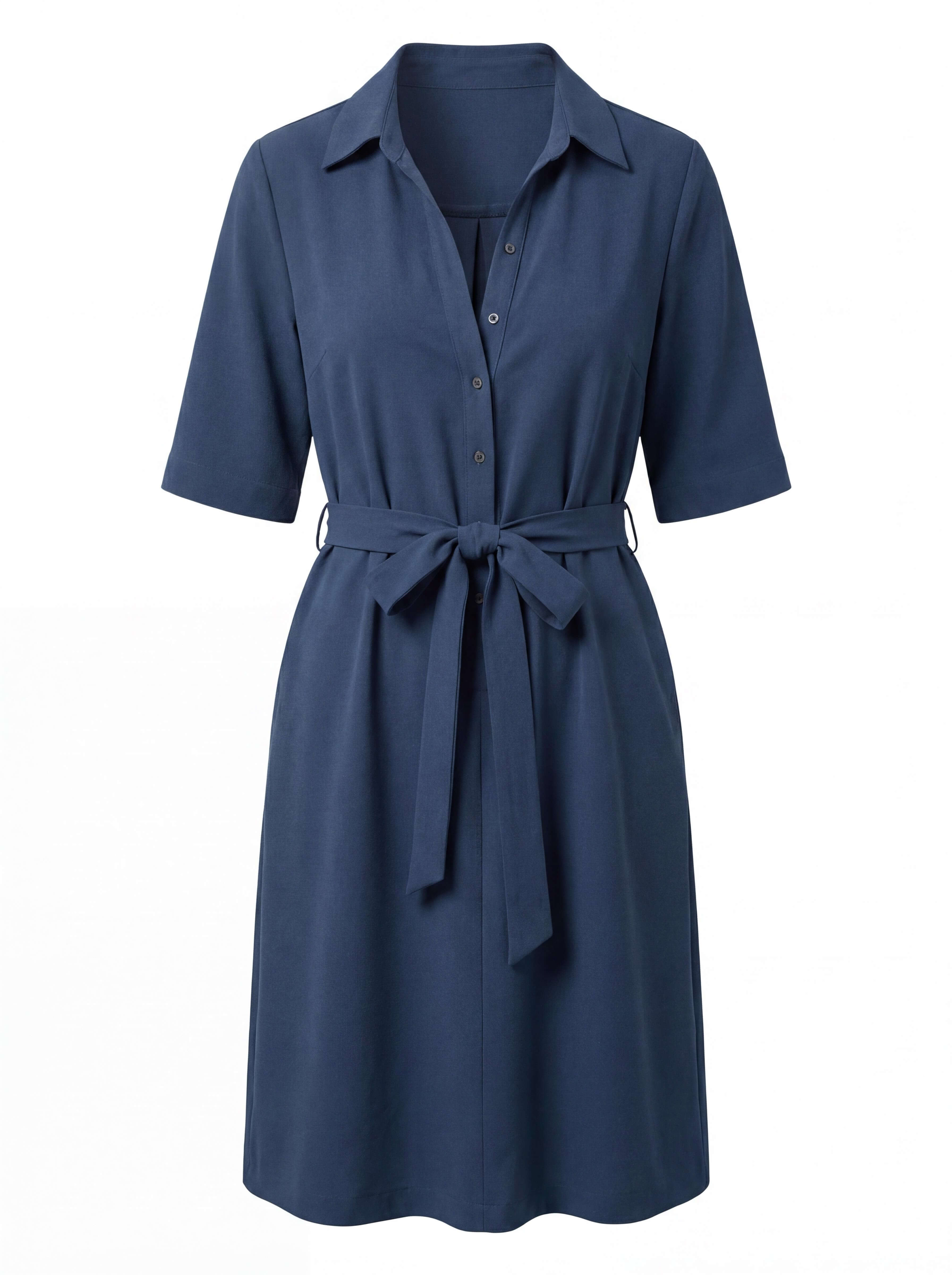 Elegantes Midi-Hemdkleid – Zeitlose Silhouette für jeden Anlass