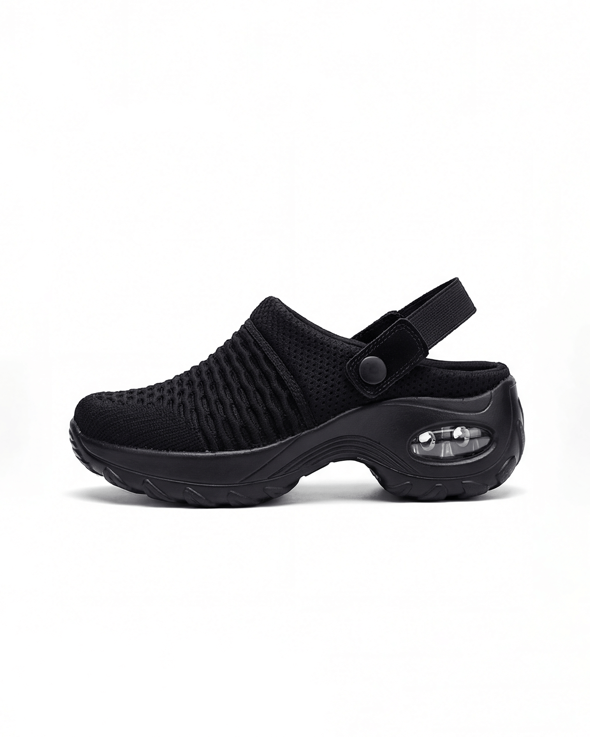 Damen Clogs mit Fersenriemen – Mesh-Optik - Orthopädisch