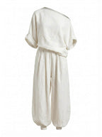 Damen-Set mit One-Shoulder-Top und schmal zulaufender Hose