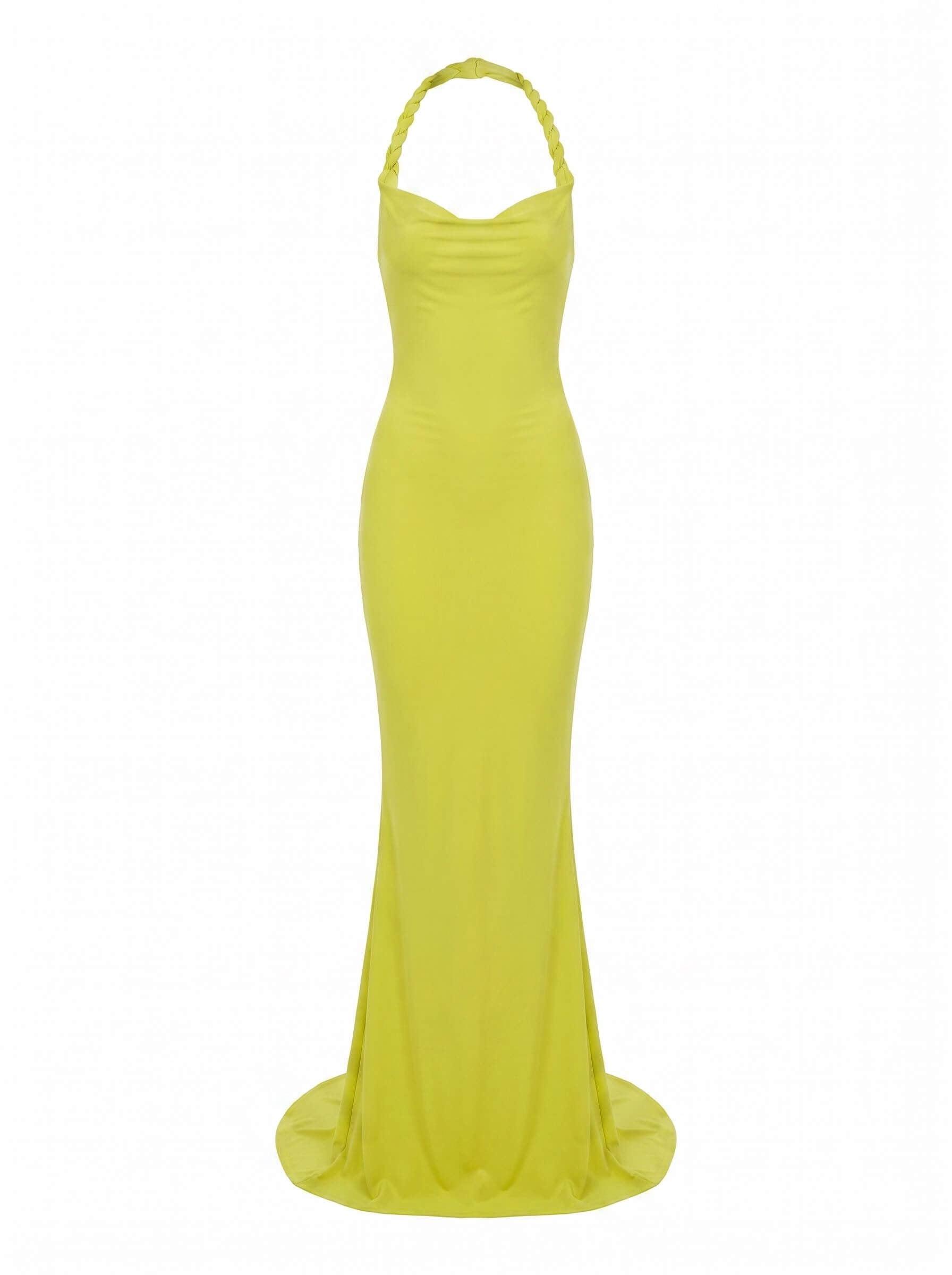 Damen-Maxikleid mit Carmen-Ausschnitt und figurbetonter Silhouette