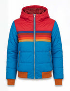 Damen Winter Stil Farbstreifen Kurzjacke
