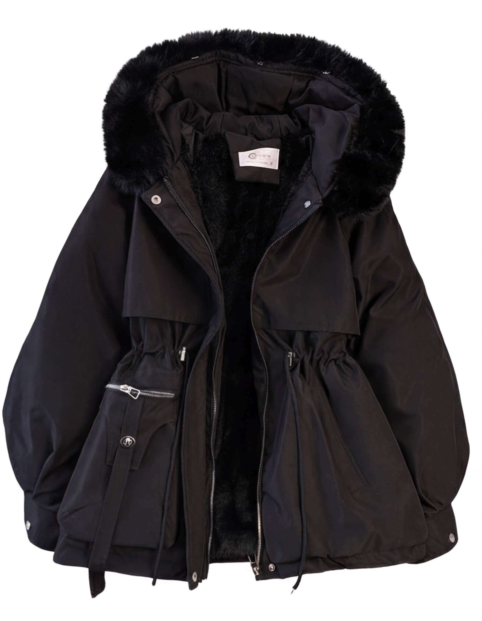 Damen Daunenjacke mit abnehmbarem Kragen