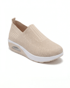 Damen Keil-Sneaker – Slipper in Strickoptik - Orthopädisch