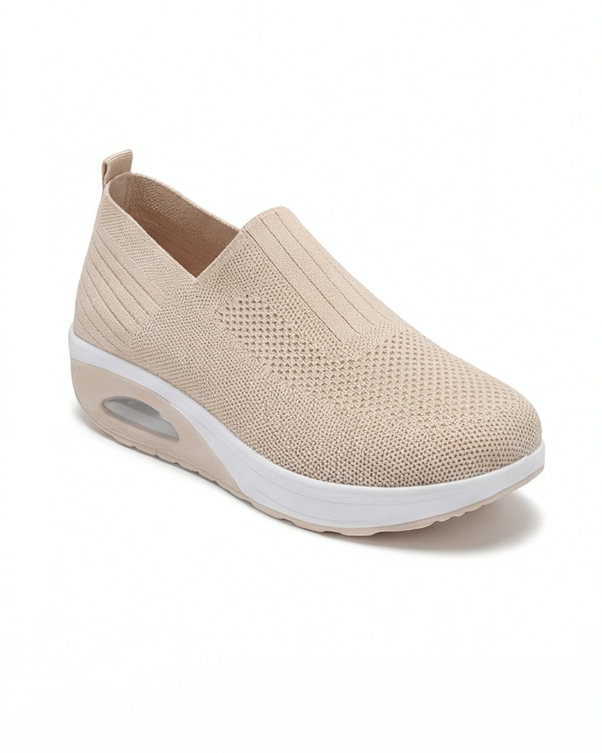 Damen Keil-Sneaker – Slipper in Strickoptik - Orthopädisch