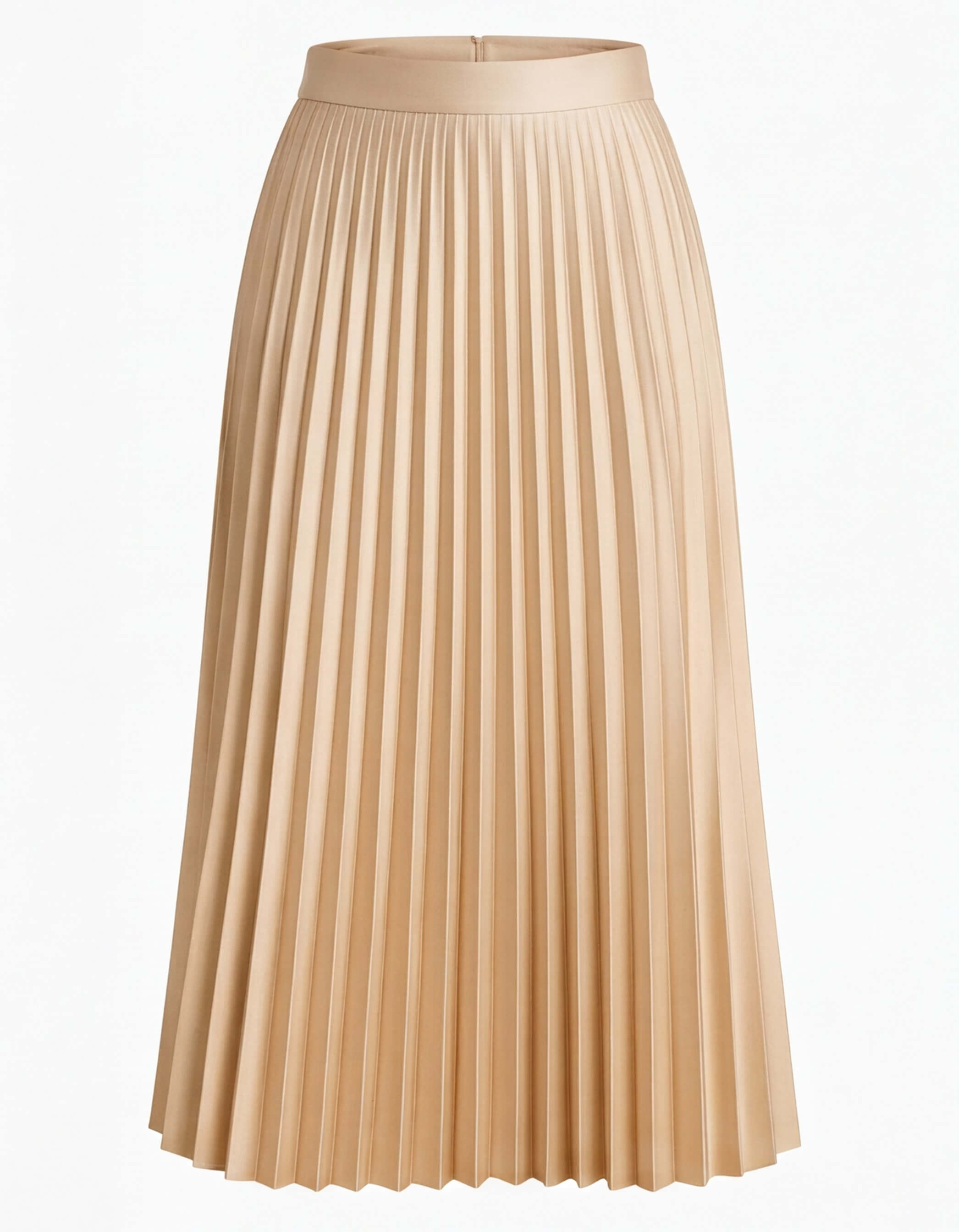 Plissierter Satin Midi-Rock für Damen