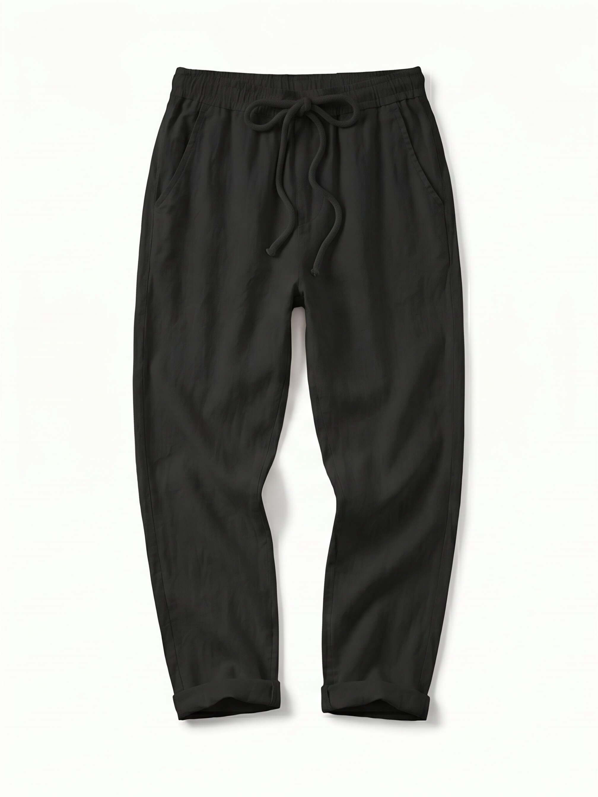 Damenhose mit Tunnelzug und umgeschlagenem Saum