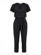 Damen Jumpsuit – Eleganter Kurzarm Jumpsuit mit Maßgeschneiderter Passform