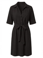 Elegantes Midi-Hemdkleid – Zeitlose Silhouette für jeden Anlass
