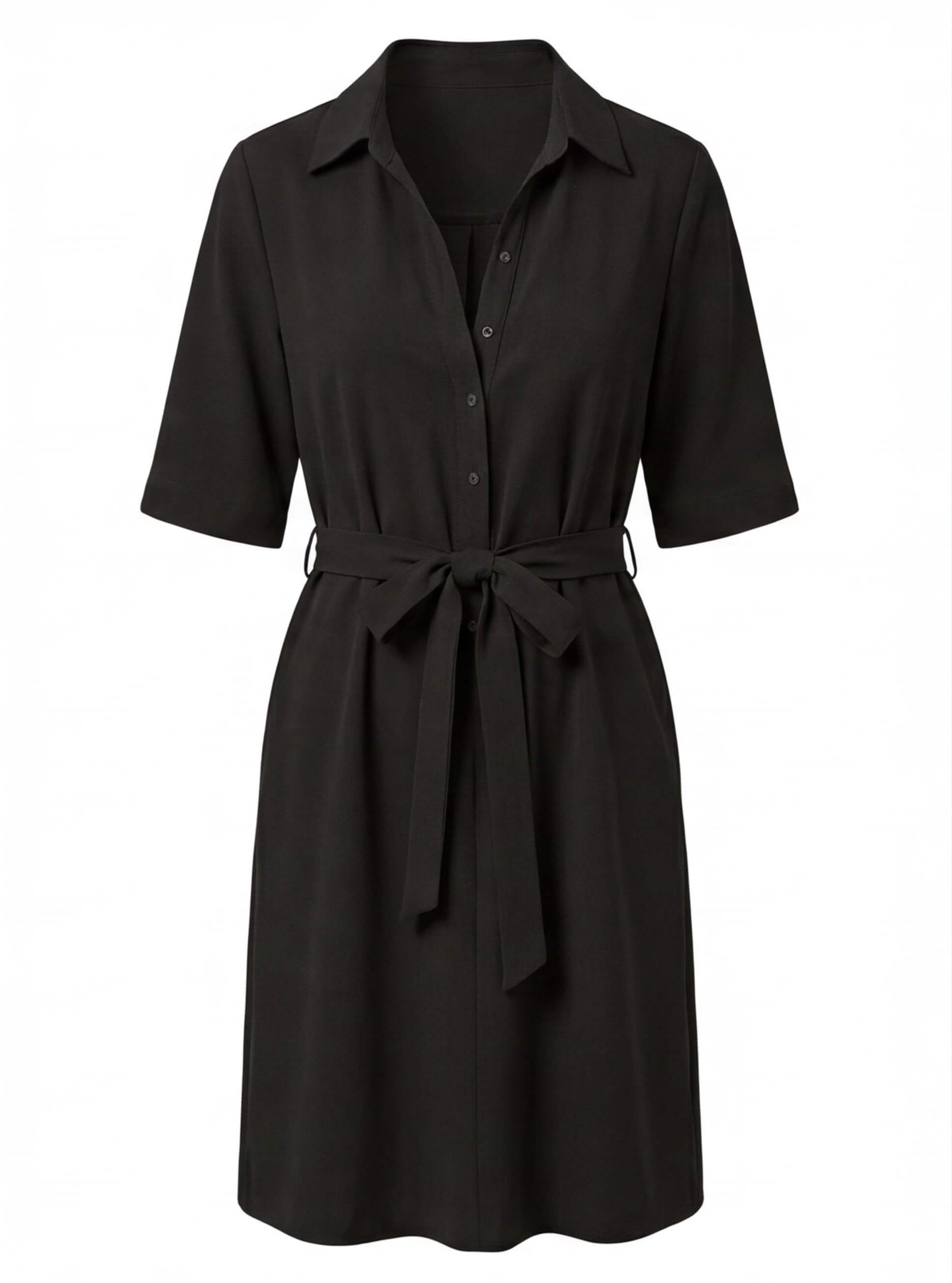 Elegantes Midi-Hemdkleid – Zeitlose Silhouette für jeden Anlass
