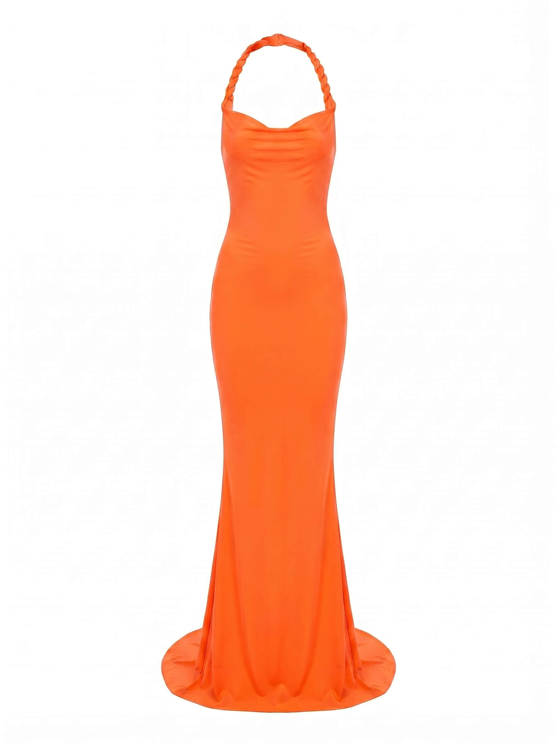 Damen-Maxikleid mit Carmen-Ausschnitt und figurbetonter Silhouette