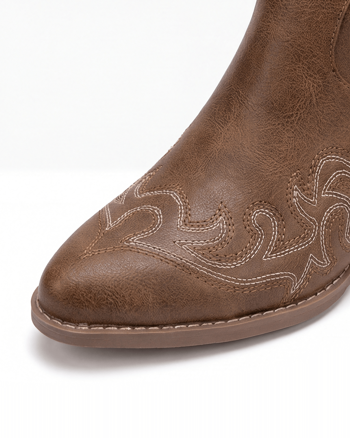 Botas altas hasta la rodilla para mujer con tacón: bordado vaquero