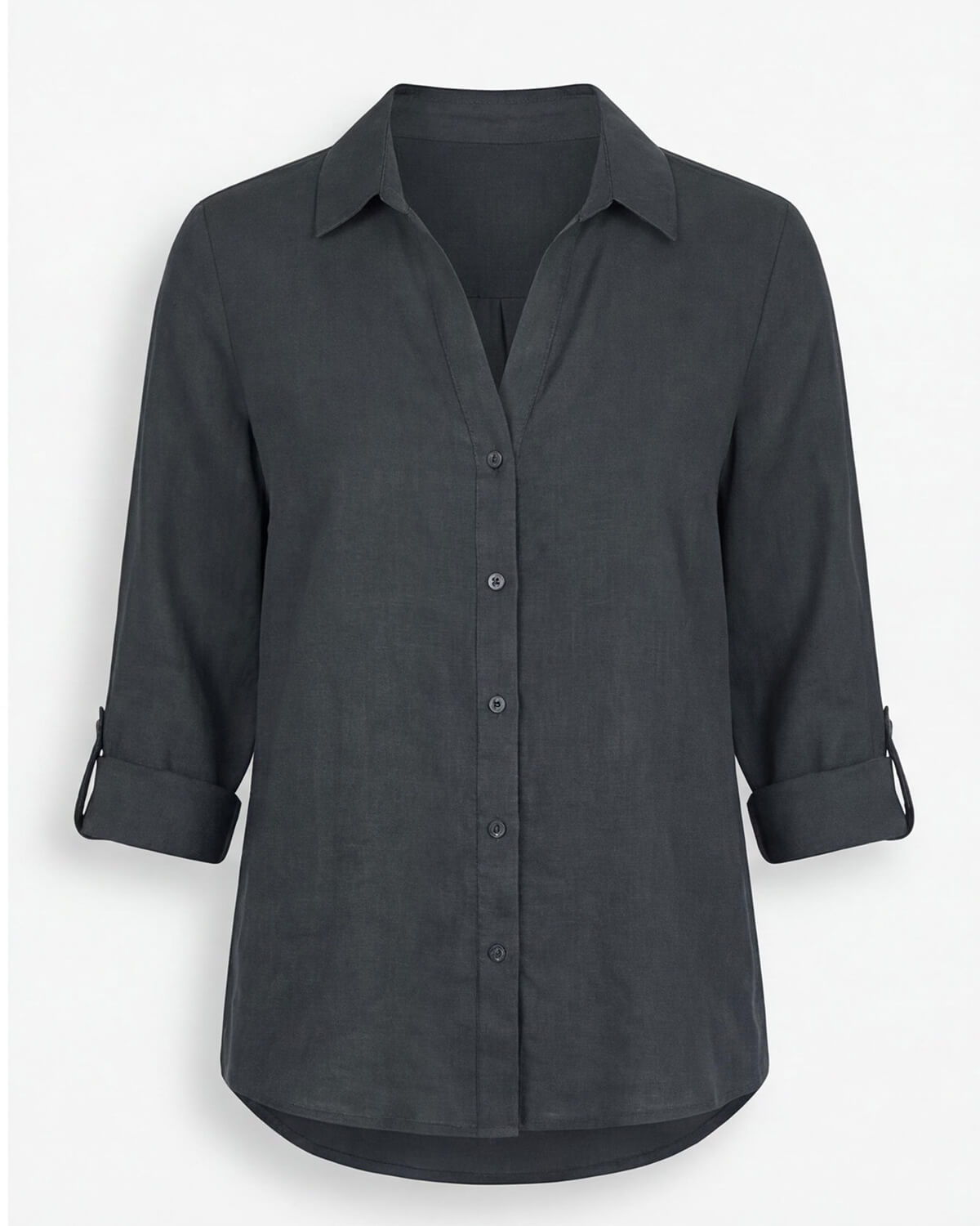Damen Bluse mit Blumenmuster – Knopfleiste