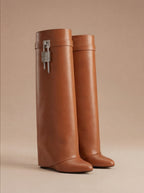 Damen Stiefel – Elegante Vegane Keilabsatz Boots